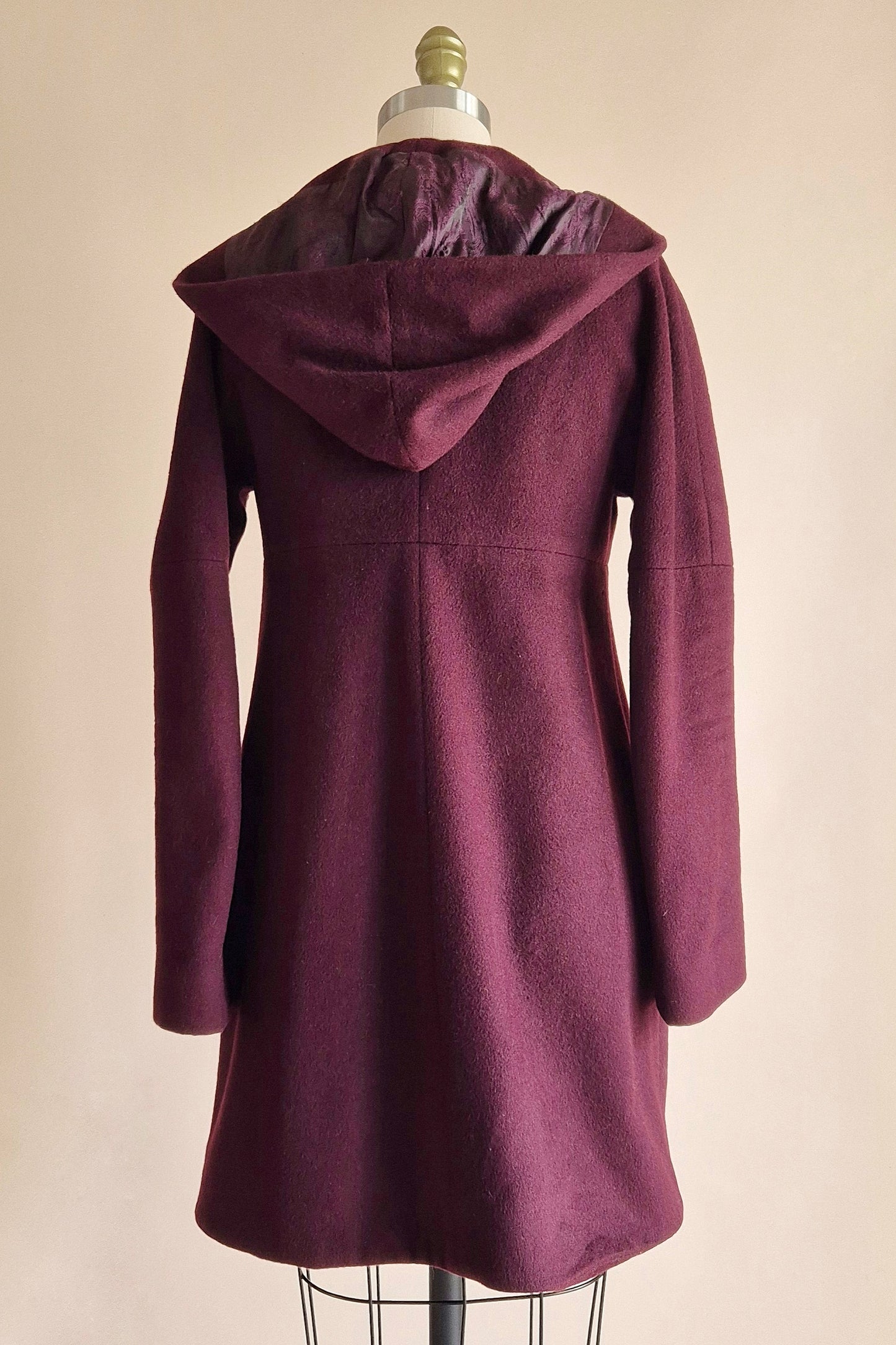 Fleur Wood burgundy wool coat Size XS