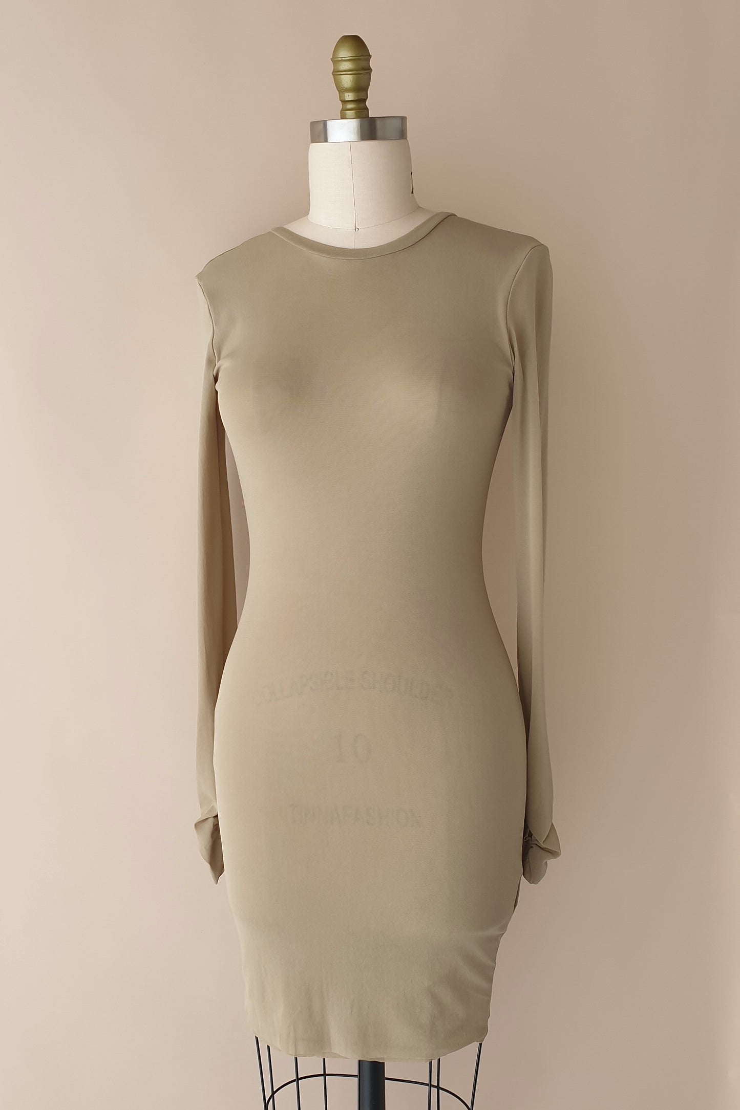 Stunning Asilio beige body con minimalist dress Size 10