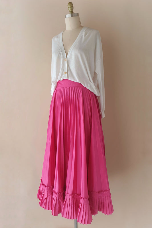 Incredible vintage pleated maxi skirt Size M
