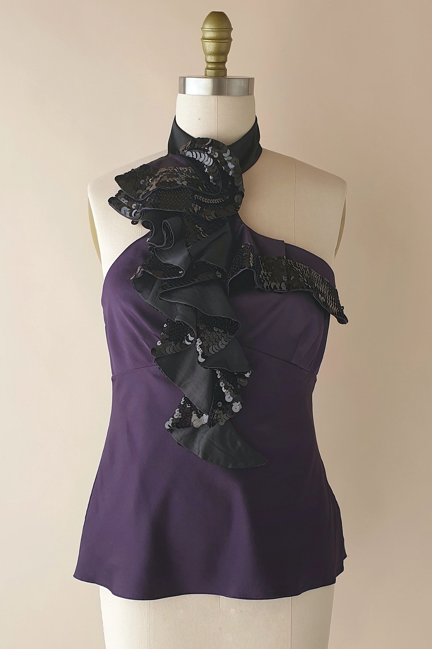 Beautiful Karen Millen embellished silk top Size M