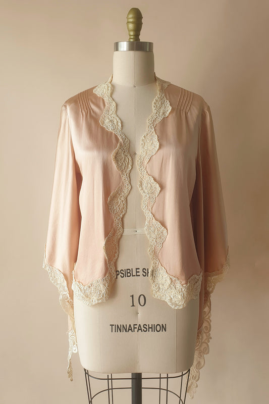 Silk satin vintage Trelise Cooper kimono style jacket Size S/M