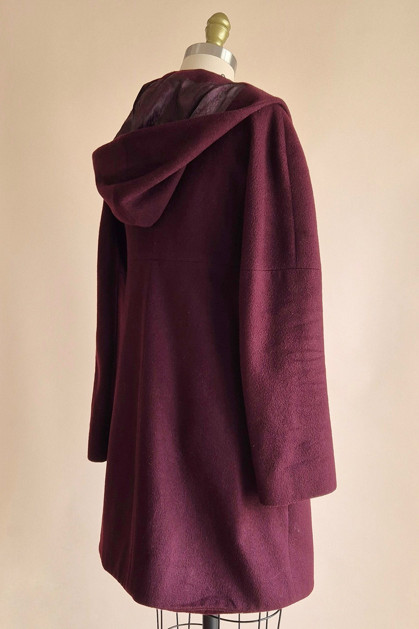 Fleur Wood burgundy wool coat Size XS