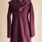 Fleur Wood burgundy wool coat Size XS