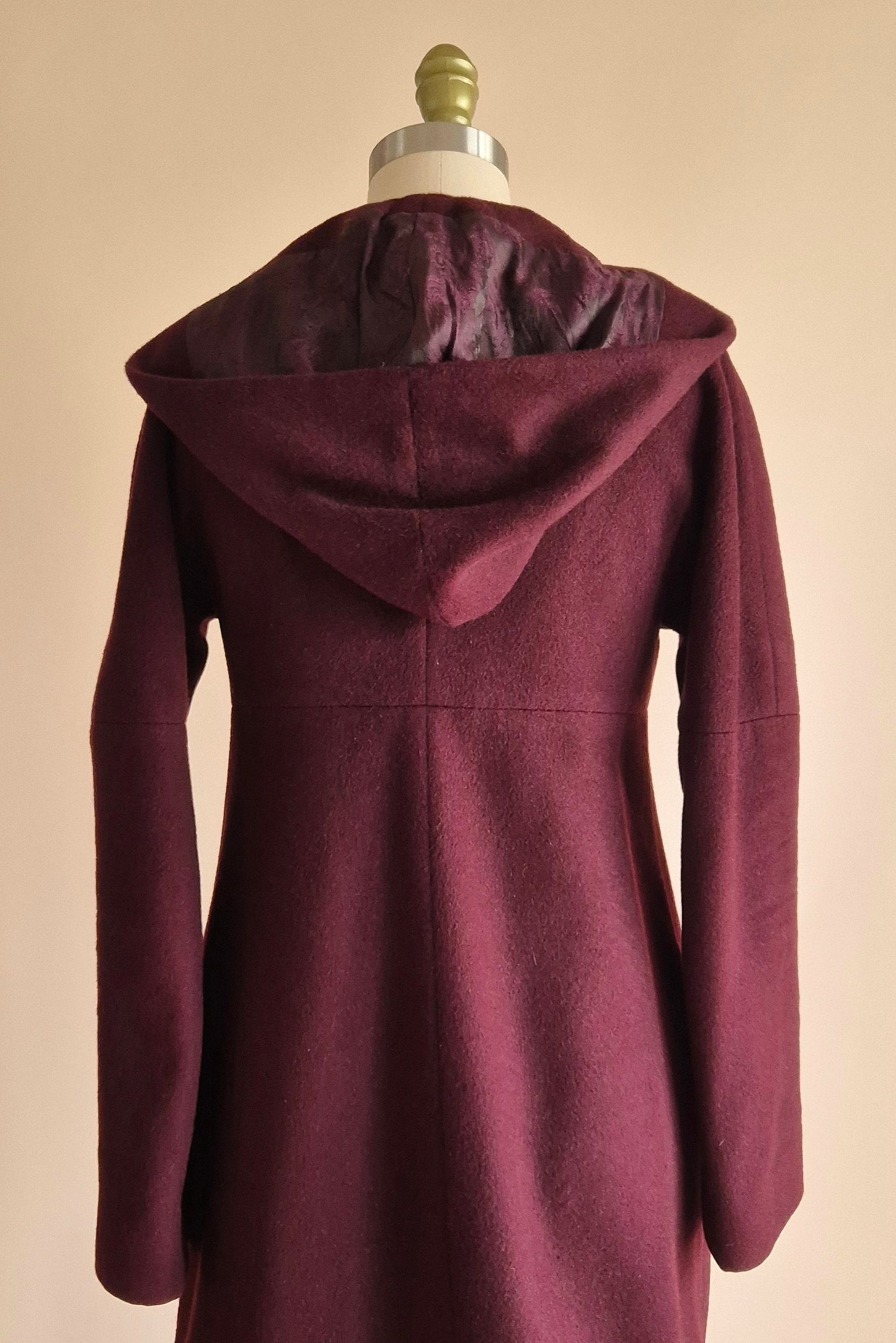 Fleur Wood burgundy wool coat Size XS