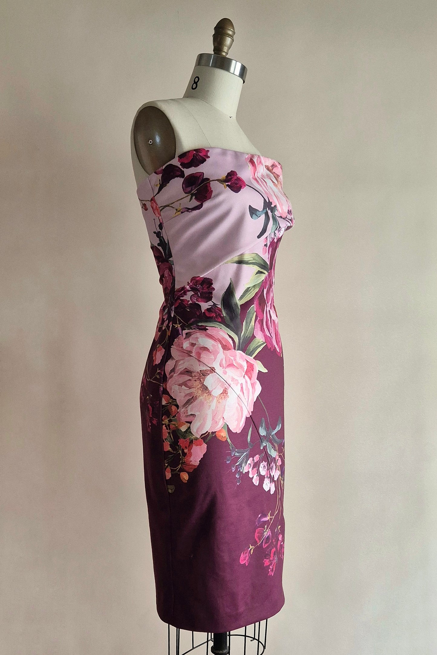 Ted baker fitted floral dress Size XS/S
