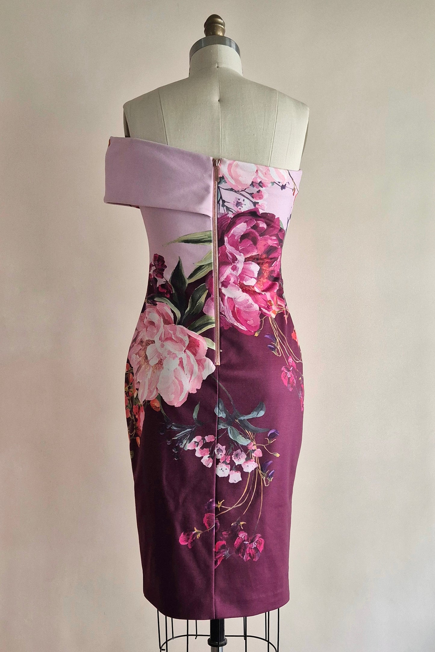Ted baker fitted floral dress Size XS/S