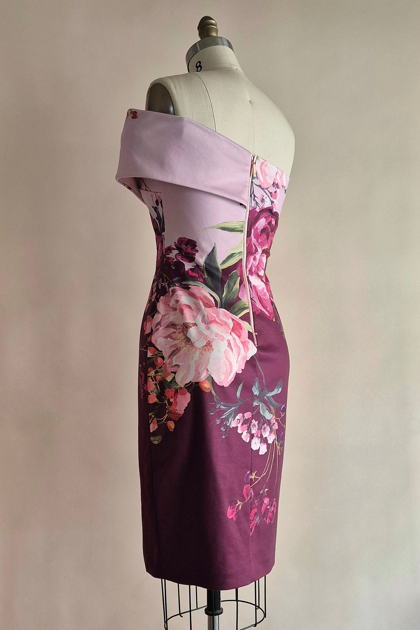Ted baker fitted floral dress Size XS/S
