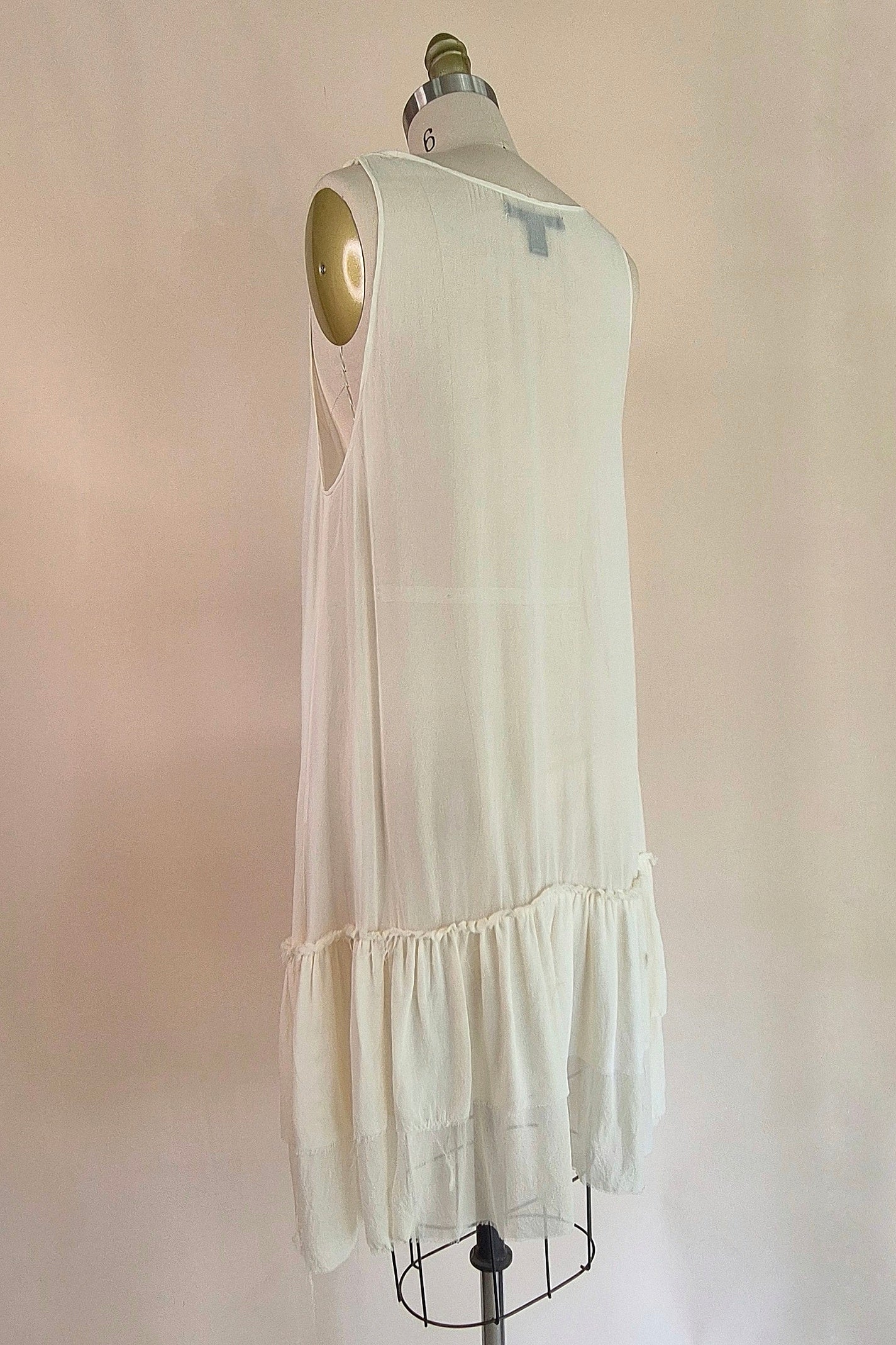 Ksubi ivory silk sheer dress Size XS