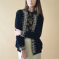 Vintage lambswool and angora blend beaded cardigan Size S