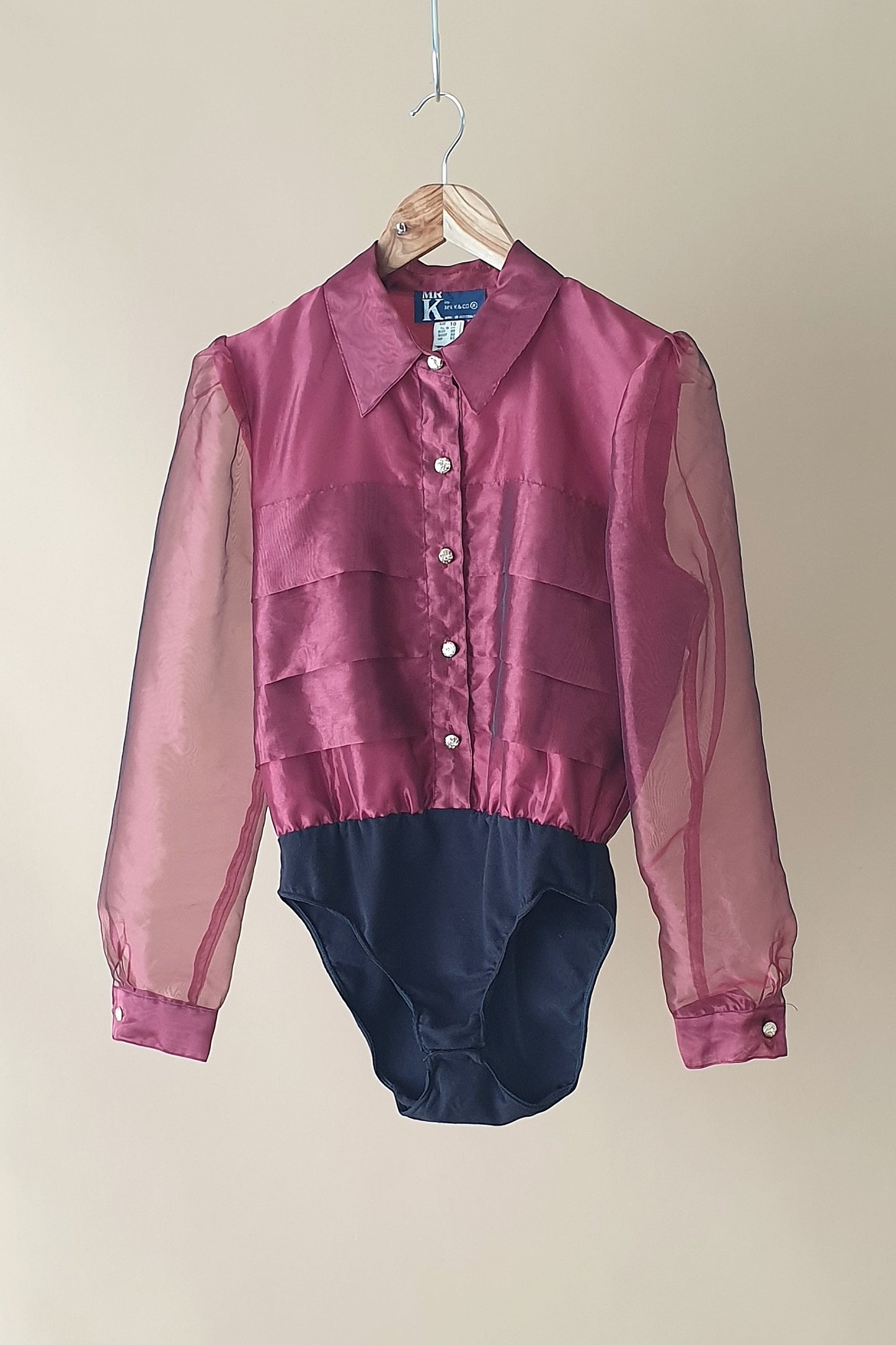 Mr K vintage organza bodysuit Size XS/S