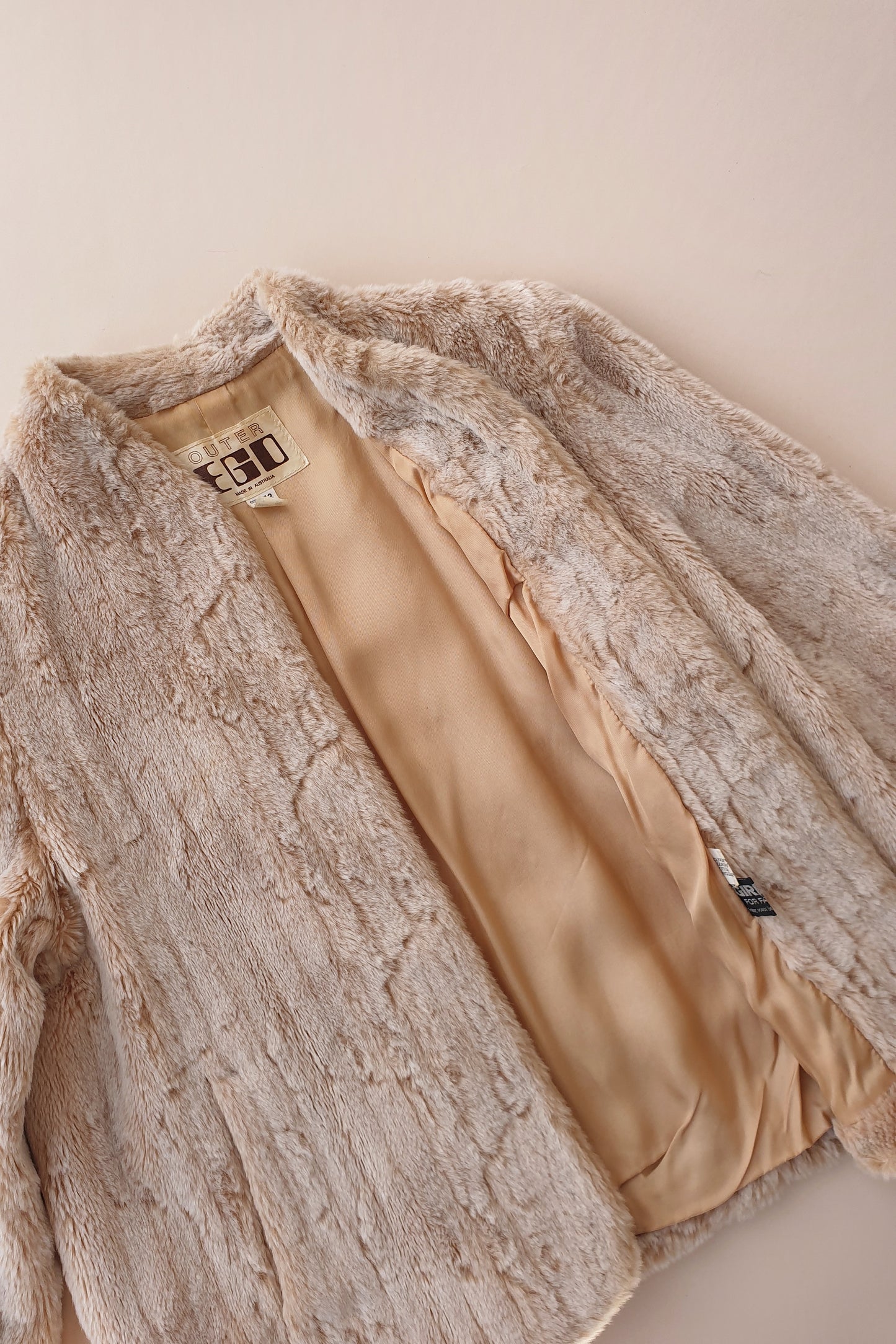 Vintage faux fur jacket Size 8